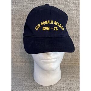 USS Ronald Reagan Baseball Cap - CVN-76 - Adjustable Strap Navy Blue Hat